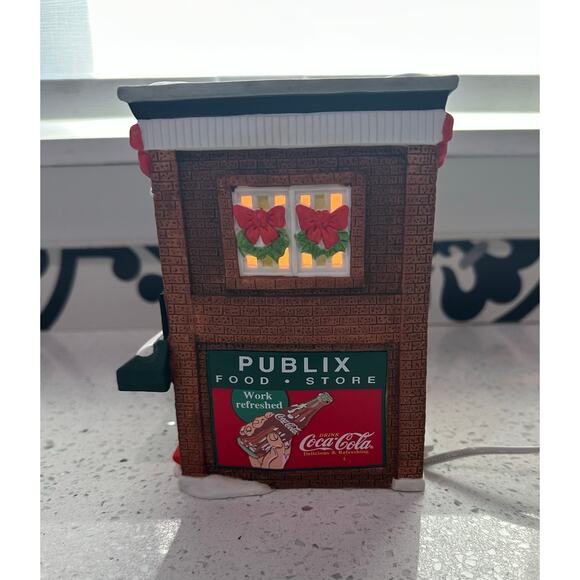 Coca Cola Town Square Collection Publix Food Store Lighted Building RARE - Picture 3 of 6